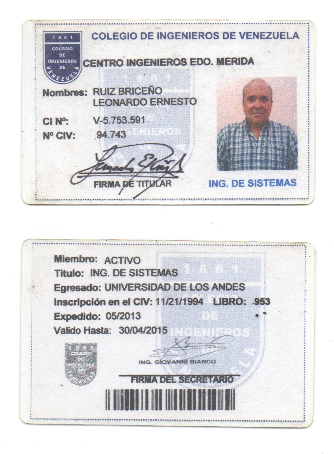 carnet CIV